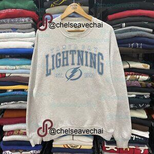 Vintage Tampa Bay Lightning Hockey Sweatshirt, NHL Tampa Bay Lightning Unisex